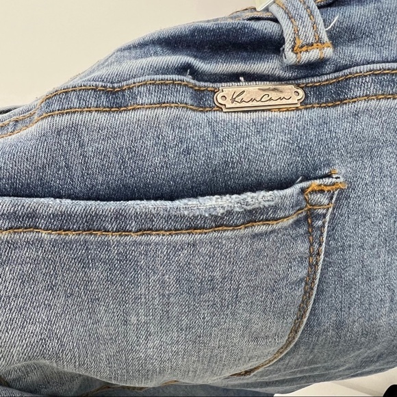 KanCan Boyfriend Jeans Destroyed Denim Holey Knees KC6107L - Picture 8 of 10